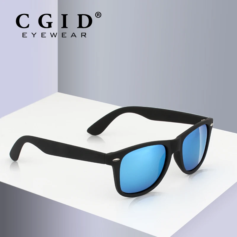 CGID Для мужчин поляризованных солнцезащитных очков Классический ретро заклепки
