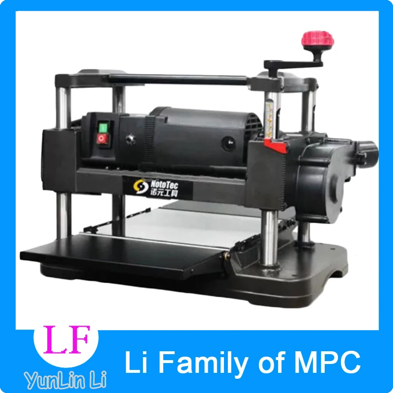 Billig 12 Zoll Exquisite Desktop Flache Messer Schneiden Maschine 220 V 50Hz 1500 W Industrielle/Home Automatische Fütterung Holzbearbeitung Hobel