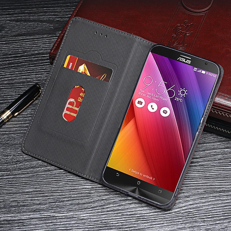 Для Asus Zenfone 2 ZE550ML чехол Роскошный кожаный флип для ASUS ZE551ML защитный телефона Ретро