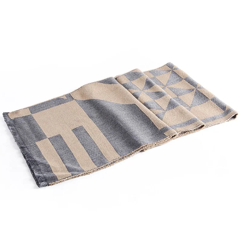 JW39-07 scarf 8 цветов, зимний шарф, искусственный волнистый дизайнерский шерстяной мужской шарф, роскошные модные женские шали, Тканый Жаккардовый мужской шарф - Цвет: JW39-07 scarf