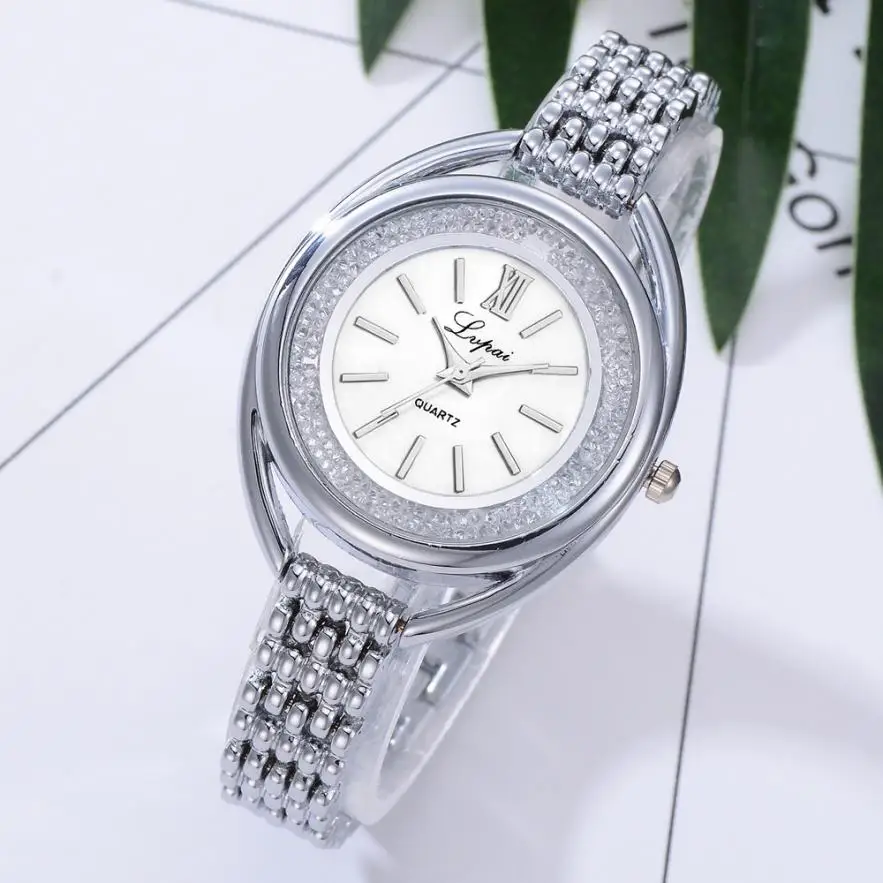 Silver Mo Для мужчин t# N03 Прямая поставка женский из розового золота, часы, Для мужчин, мужские часы, С кристалалми и стразами браслет кварцевые наручные часы женские часы под платье золото - Цвет: Silver