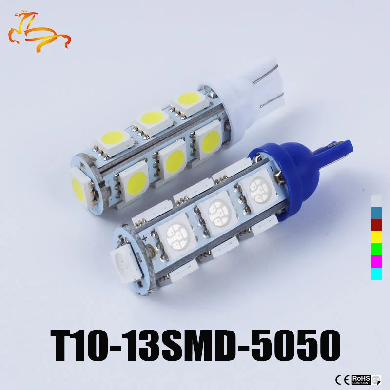 10 шт. Hoge Kwaliteit T10 13SMD 5050 Heldere Клин Хвост резервного копирования 13 светодиодный Авто