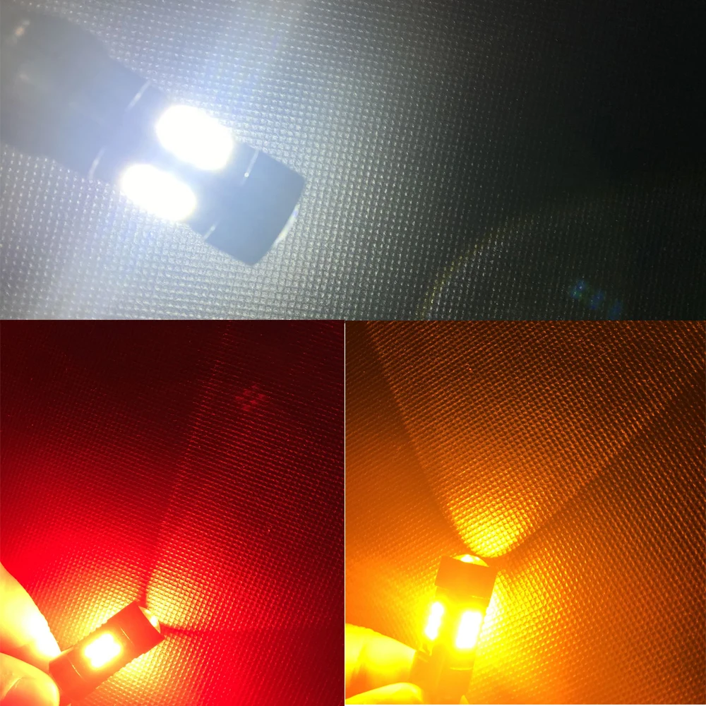 Автомобильные светодиодные лампы T20 7440 7443 Canbus OBC T15 W16W LED 1156 S25 светодиодный 1157 3156