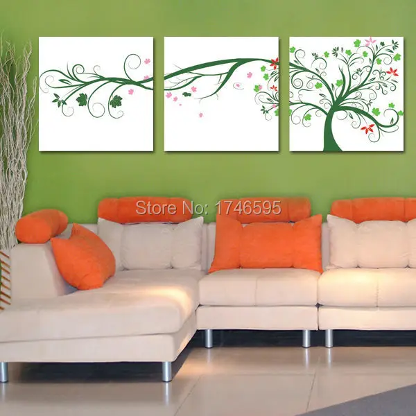 Большие размеры комплект из 3 предметов домашний декор абстрактная Современная