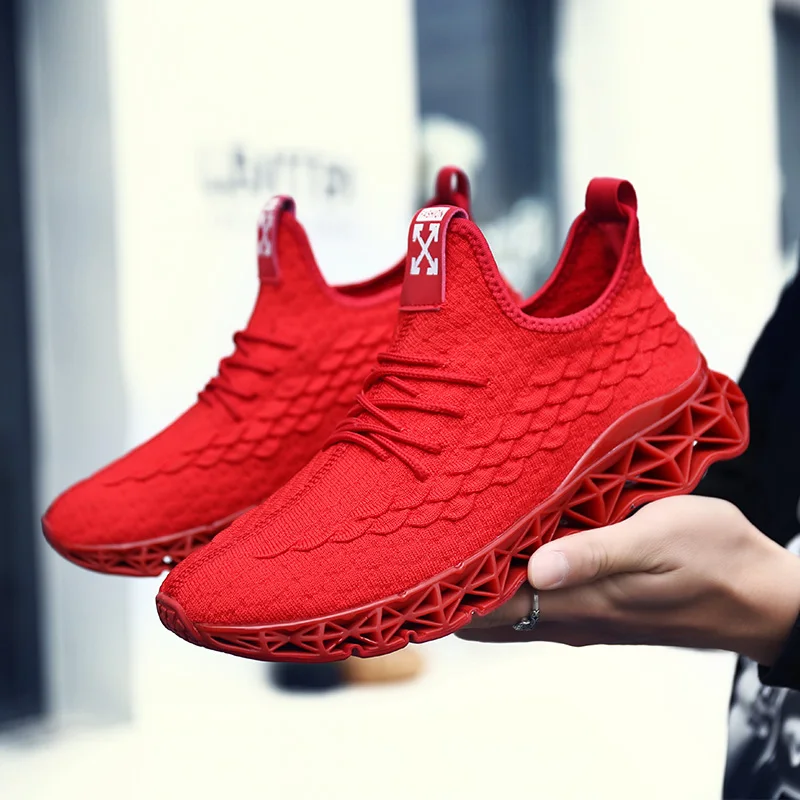 Authentic Running Shoes Men Athletic Sneakers Knitted Fly Blades Ultras Stability Outdoor Boost Trainers Max Size European 44 | Спорт и