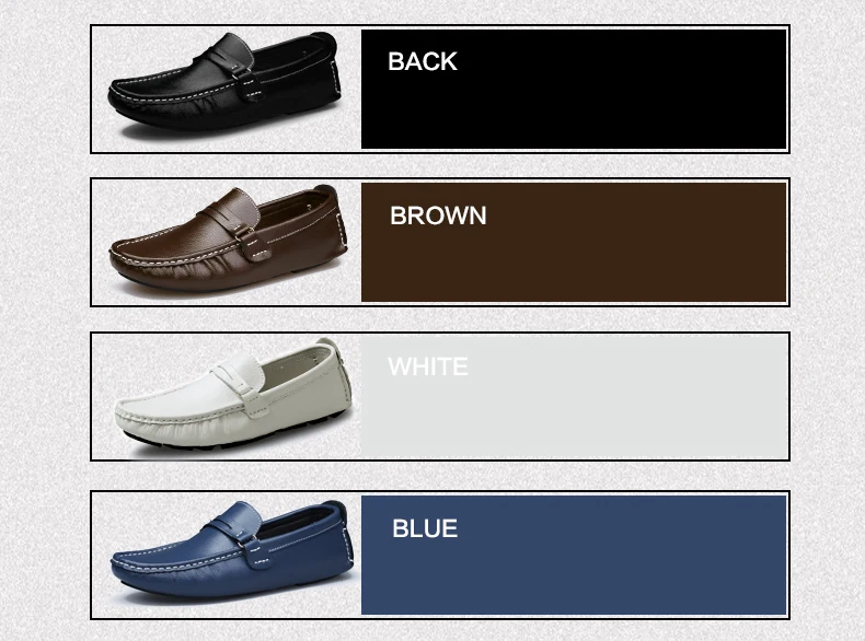 ALCUBIEREE Fashion Mens Flats Penny Loafers Spilt Leather Driving Shoes Male Boat Shoes Smooth Solid Moccasins Big Size Shoes 48