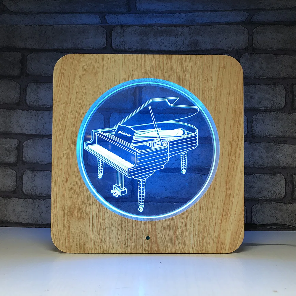 Новый светодиодный 7 цветный ночник креативный продукт Новинка 3D стерео свет