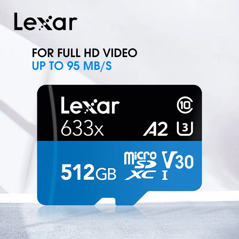 Новое поступление, оригинальная micro sd карта Lexar, 512 ГБ, 128 ГБ, C10 Max, 100 м/с, 64 ГБ, карта памяти, 32 ГБ, tarjeta, sd, tf, флеш-карта