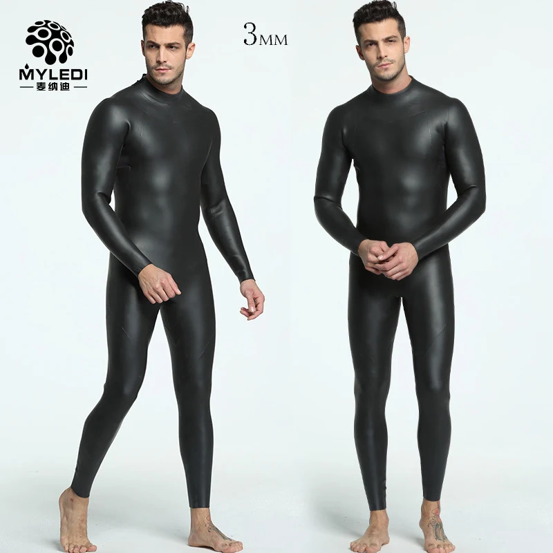 

Stretchy Triathlon Wetsuits Mens Fullsleeve Smoothskin 3mm Neoprene Wetsuit for Swimming Ironman Scuba Diving Surfing Snorkeling