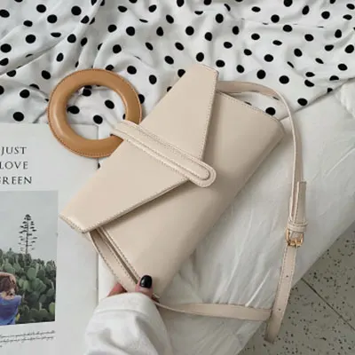 Apricot Fluorescent Color Envelope Bag For Ladies Retro High Quality Pu Leather Handbags Female Wome Elegant Korean Style Crossbody Bags - Цвет: Apricot