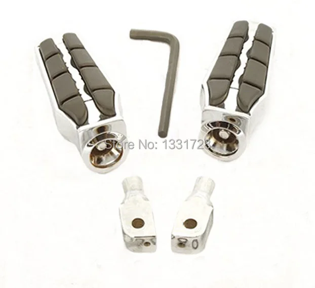 

Chrome Wing Foot Pegs Rests For 1999-2006 Yamaha Road Star Warrior (Rear)