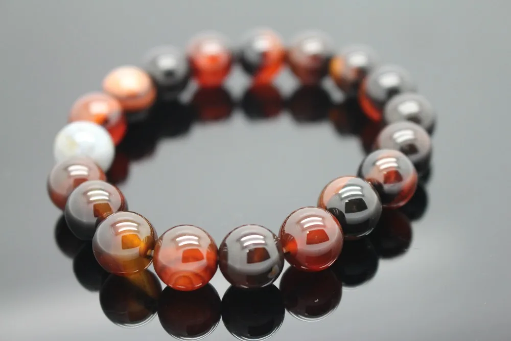 Оптовые Уникальные натуральные браслеты из оникса и браслета для женщин мужчин 6