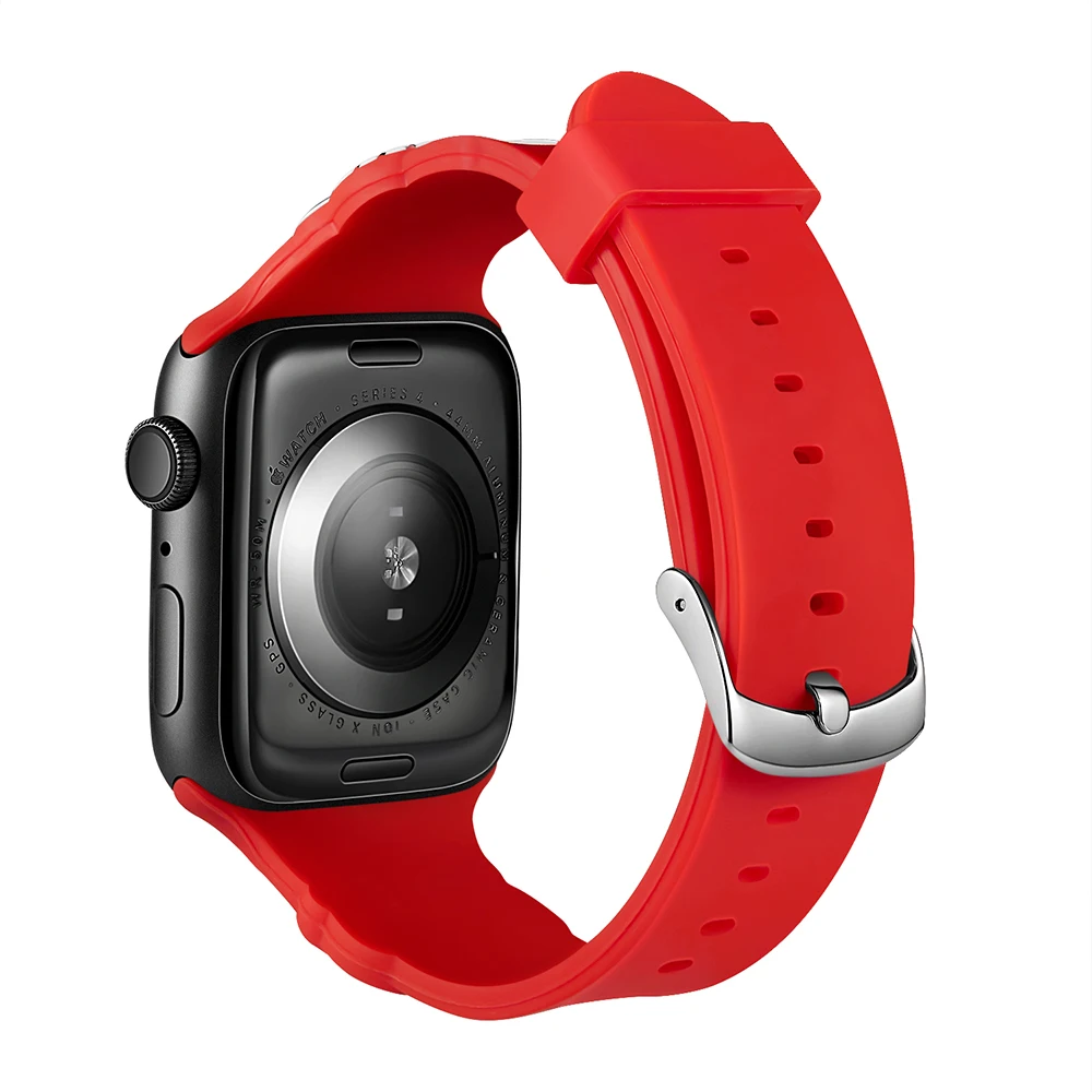UEBN силиконовый спортивный ремешок для apple watch серии 4 3 2 1 ремешок с Kity для iWatch 42 мм 38 мм 40 мм 44 мм Ремешки для наручных часов