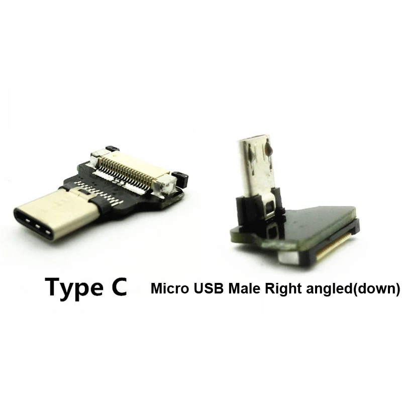 40 см/50 см/60 см ультра тонкий USB плоский кабель Тип C прямой к Мужской микро вниз угол линии разъем