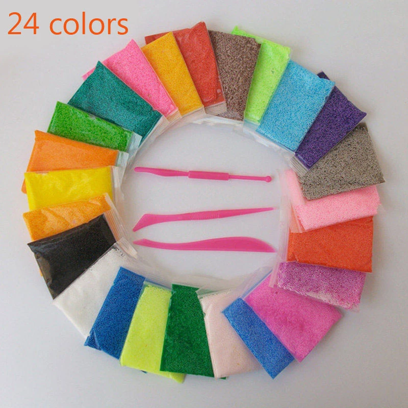 Пены глины играть в игрушки Цветной Поделочная глина магия воздуха сухой шлам