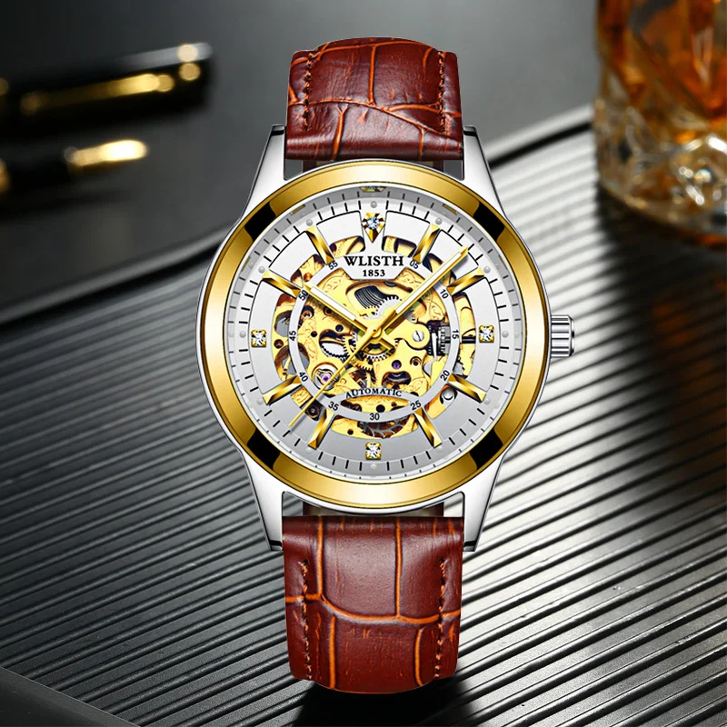 Relojes WLISTH Мужские автоматические механические Спортивные часы мужские роскошные