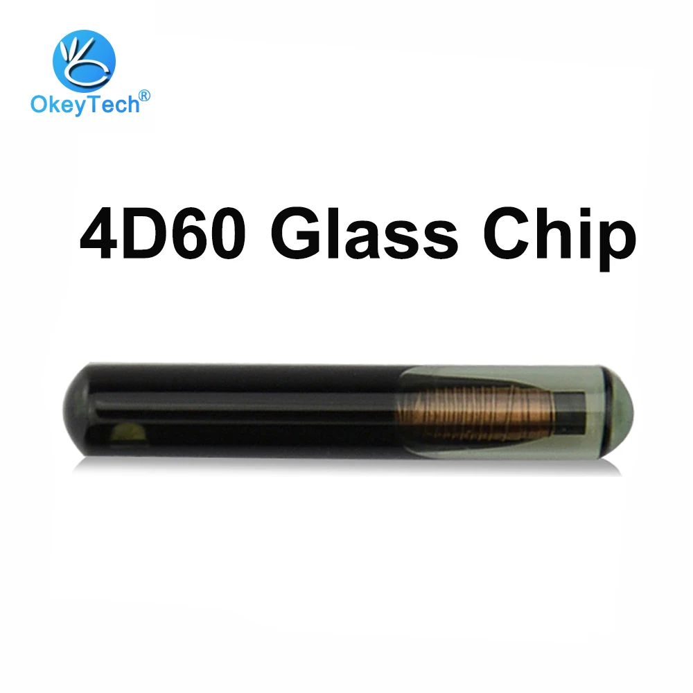

OkeyTech оригинальный 4D60 стеклянный чип транспондер Автомобильный ключ туба пустой 70 DST40 чип для программиста для Ford Connect Fiesta Ka Mondeo