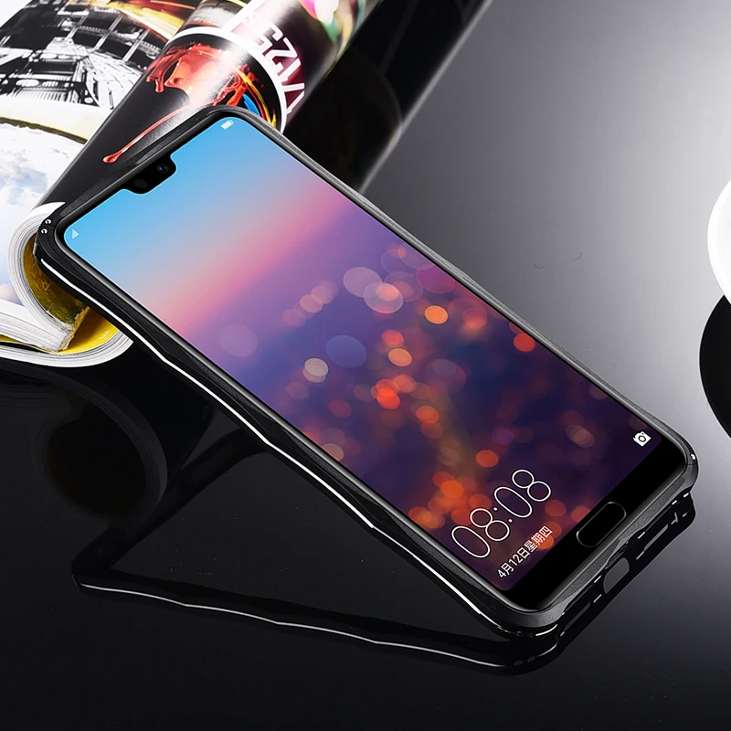 iMatch бампер чехол для huawei P20 Pro роскошный P20Pro Алмазная форма тонкий алюминиевый металлический бампер чехол для huawei P20