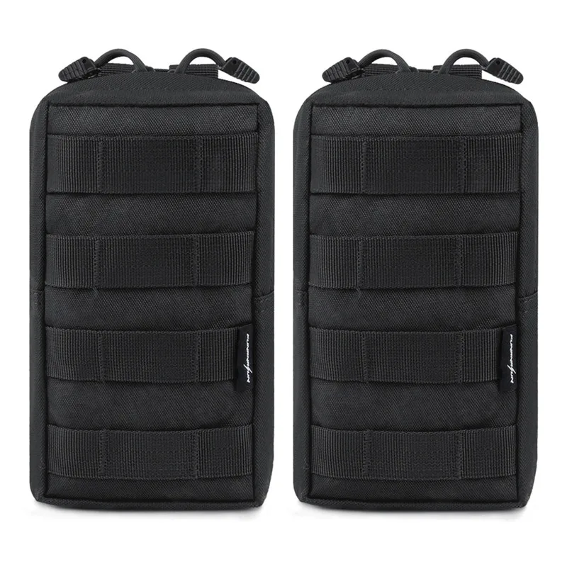 Тактические сумки Molle компактные водостойкие многофункциональные EDC сумки для инструментов жилет ремень рюкзак охотничий аксессуар сумка 4 цвета - Цвет: Black