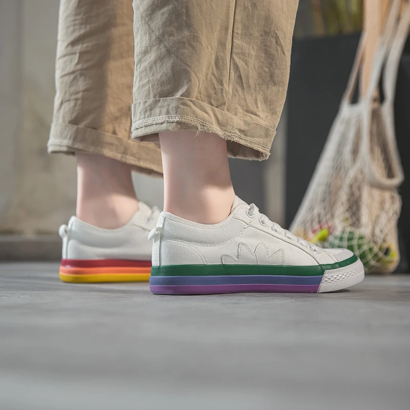 Женские холщовые кроссовки на плоской подошве Кроссовки больших размеров 35 44 для