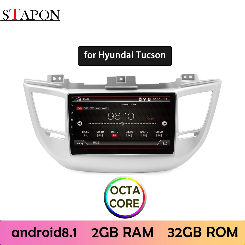 STAPON 9 дюймов для Hyundai Tucson Android8.1 2 Гб ОЗУ Восьмиядерный автомобильный DVD MP5