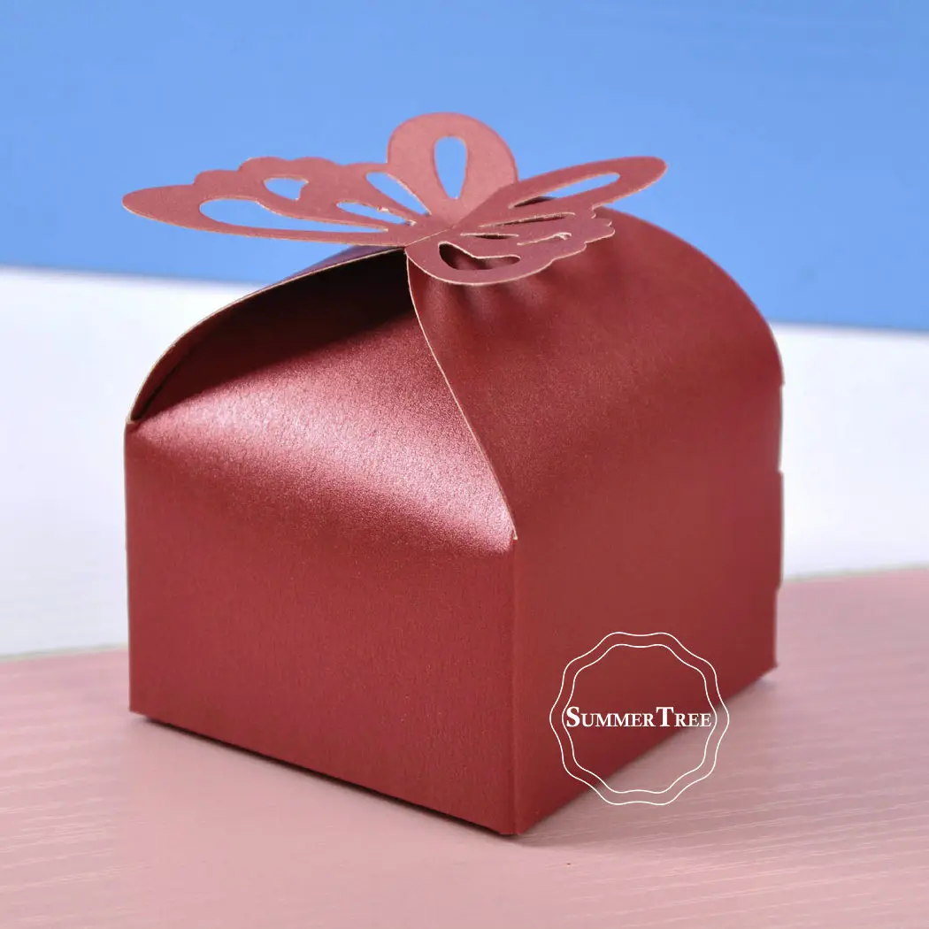 50pcs Butterfly Pattern Candy Paper Gift Box Favor Boxes Wedding Party Bridal Birthday Baby Shower Decoration | Дом и сад