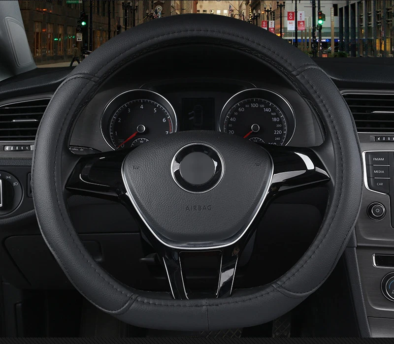HuiER рулевого колеса автомобиля крышки D Форма для Volkswagen Golf Alltrack для Volkswagen Golf VII( VW Atlas