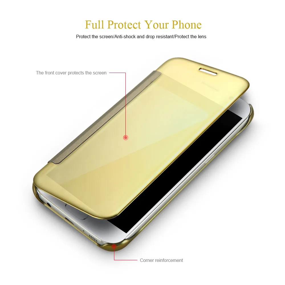KISSCASE стеклянный зеркальный чехол для телефона Samsung Galaxy S8 Plus S7 S6 Edge J5 J7 J3 A3 A5 A7 2015 2016