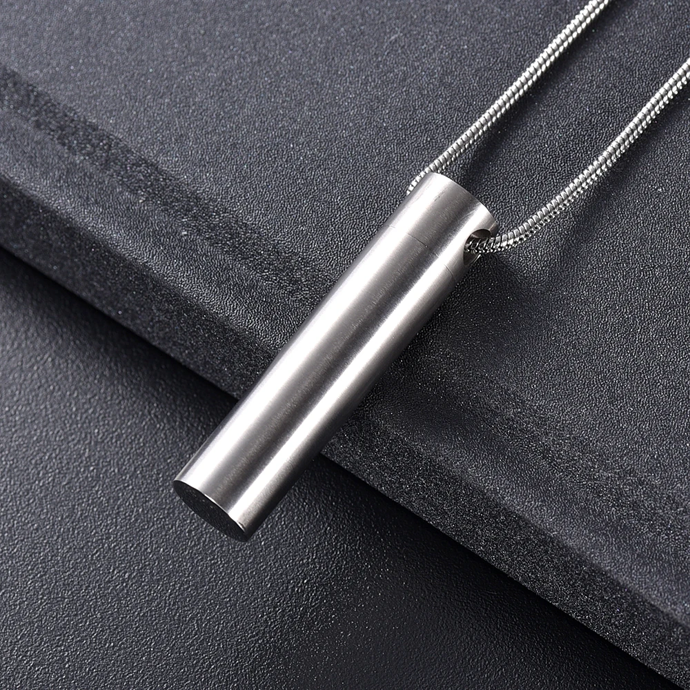 IJD11930 черный дверные ручки из нержавеющей стали кулон с пеплом цилиндр память