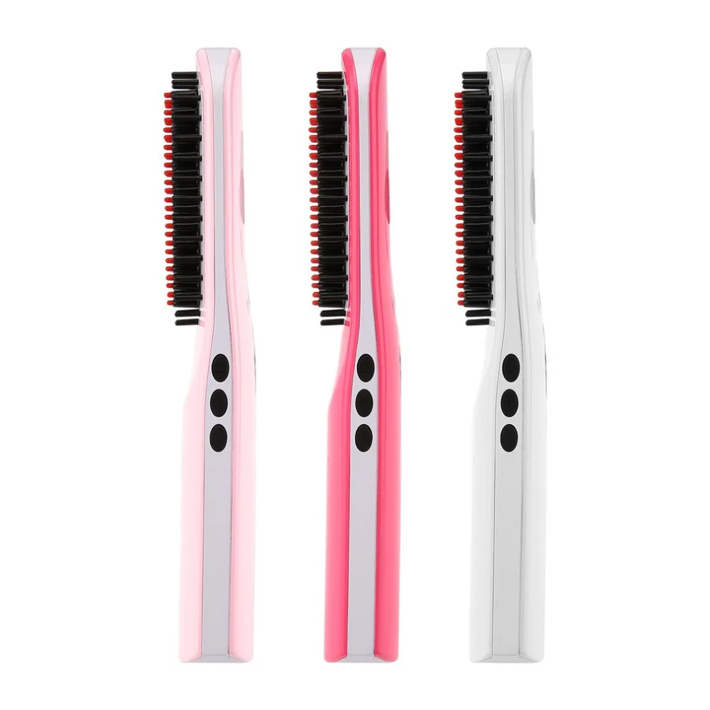 Portable USB Rechargeable Electric Straightening Hair Comb With LCD Digital Display Wireless Anti-perm &amp Three Button Design | Бытовая