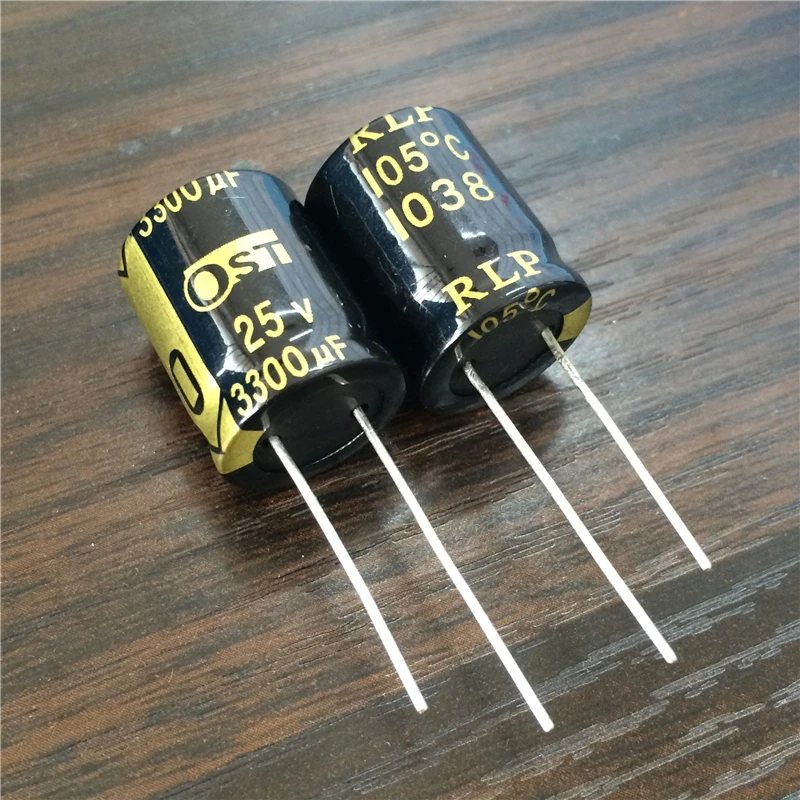 

50pcs 3300uF 25V OST RLP Series 16x20mm Low ESR 25V3300uF Aluminum Electrolytic Capacitor