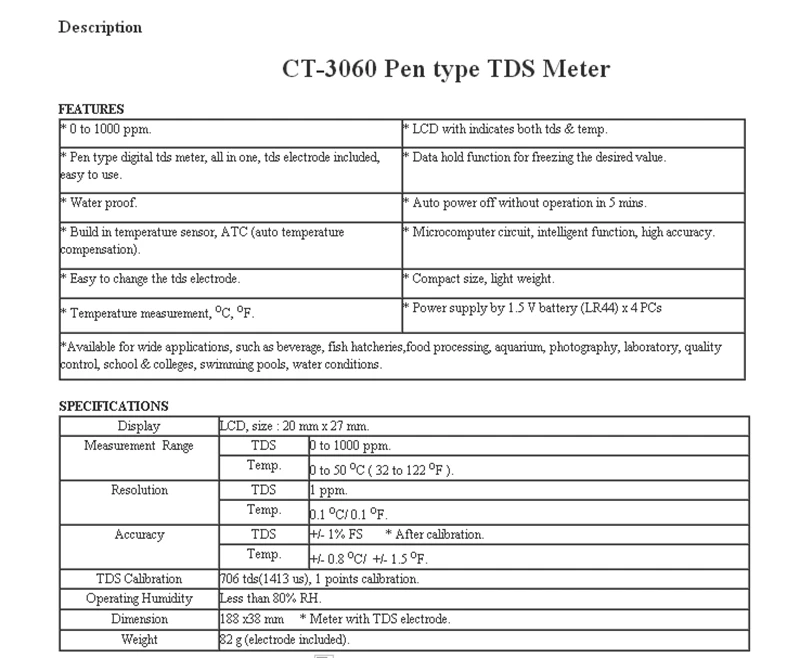 Водонепроницаемый цифровой ЖК измеритель температуры 0 1000 ppm TDS гидропонная вода