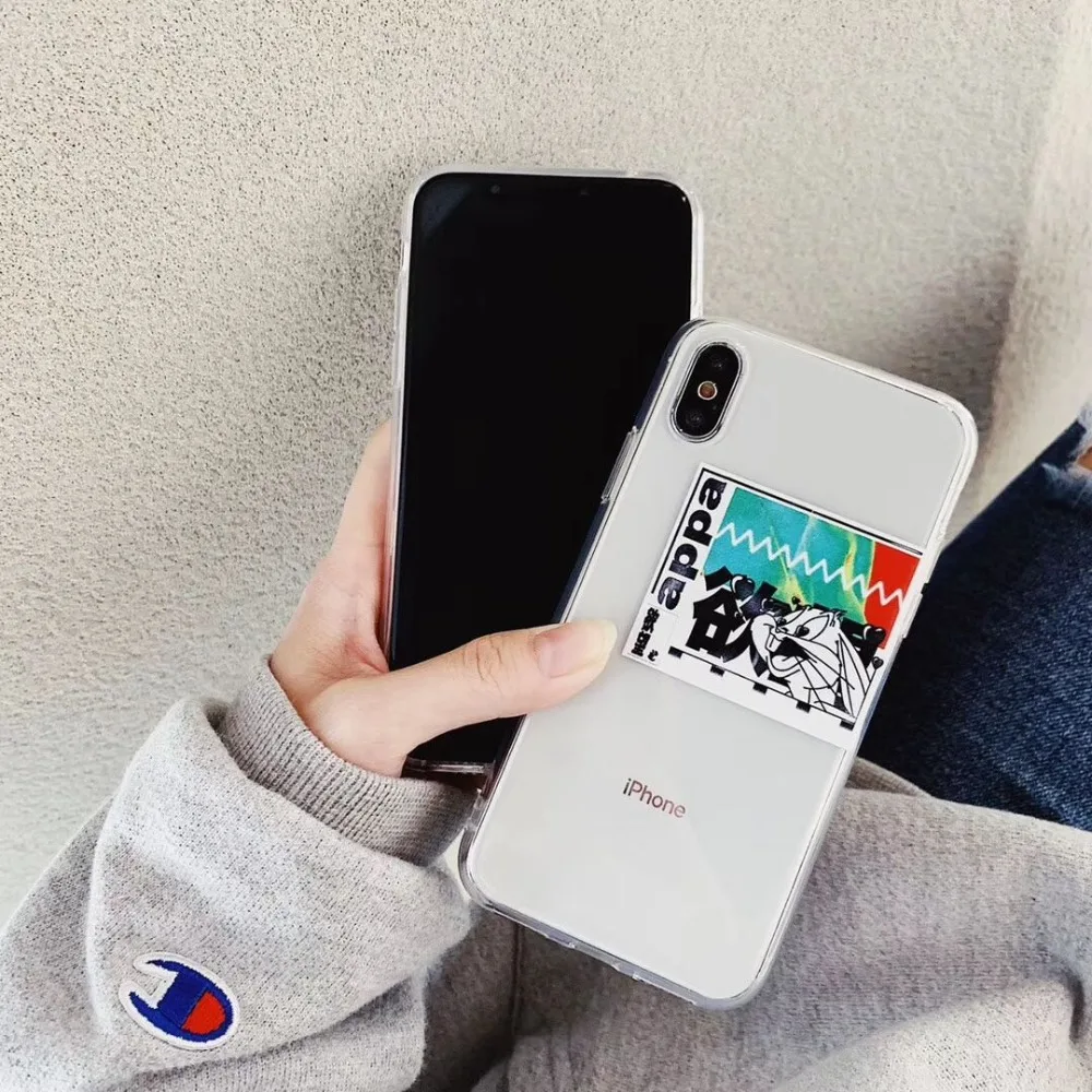 Индивидуальность популярный дизайн прозрачный чехол из ТПУ для iPhone 6 6s 7 8 plus