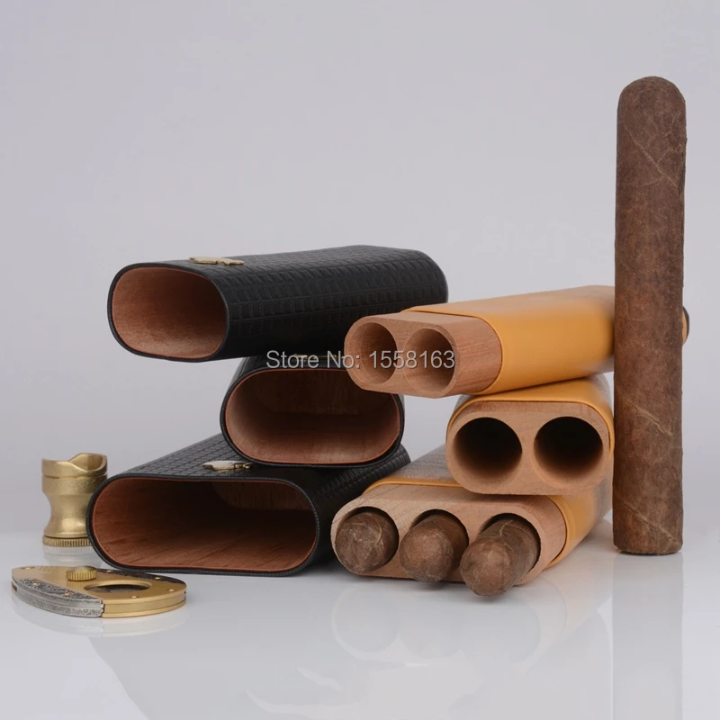 COHIBA дорожный держатель для сигар на выходные Cohiba, держатель для сигар из кедра и дерева, подходит для 3 пальцев, 54 кольца, сигары