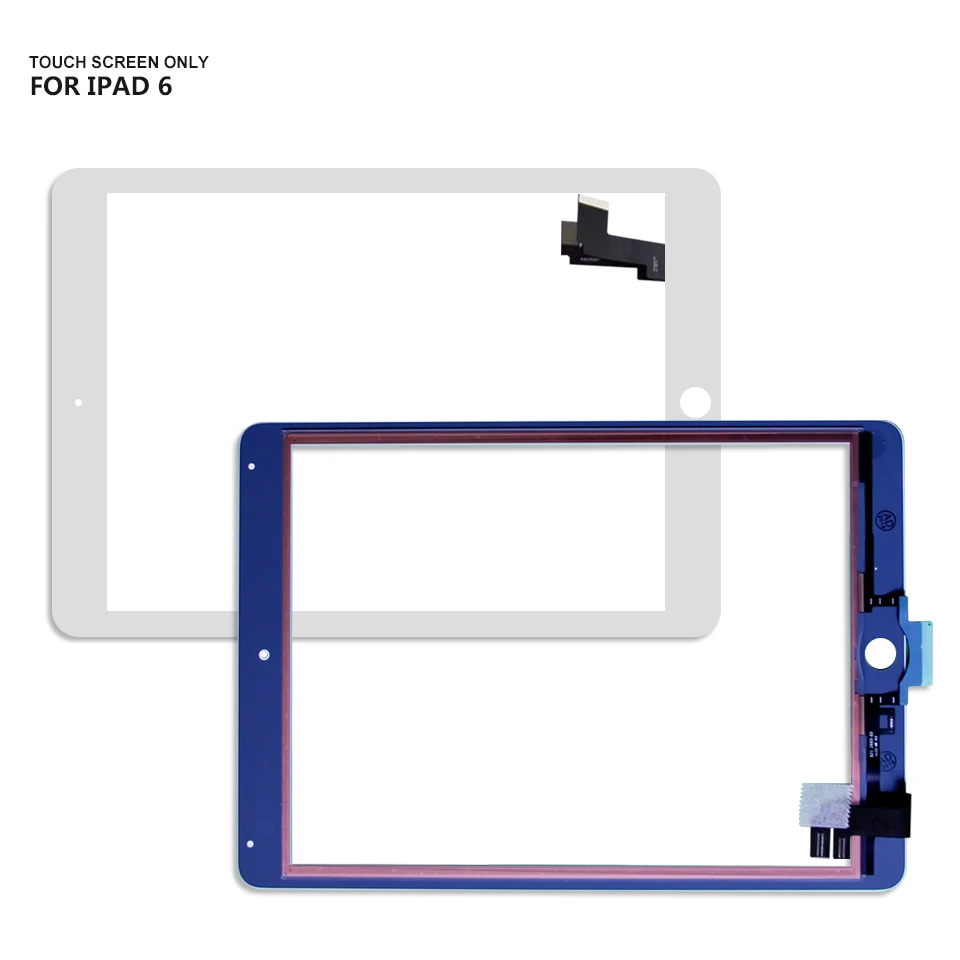 Для iPad 6 / Air 2 A1567 A1566 сенсорный экран дигитайзер панель стекло экран|ЖК-экраны и