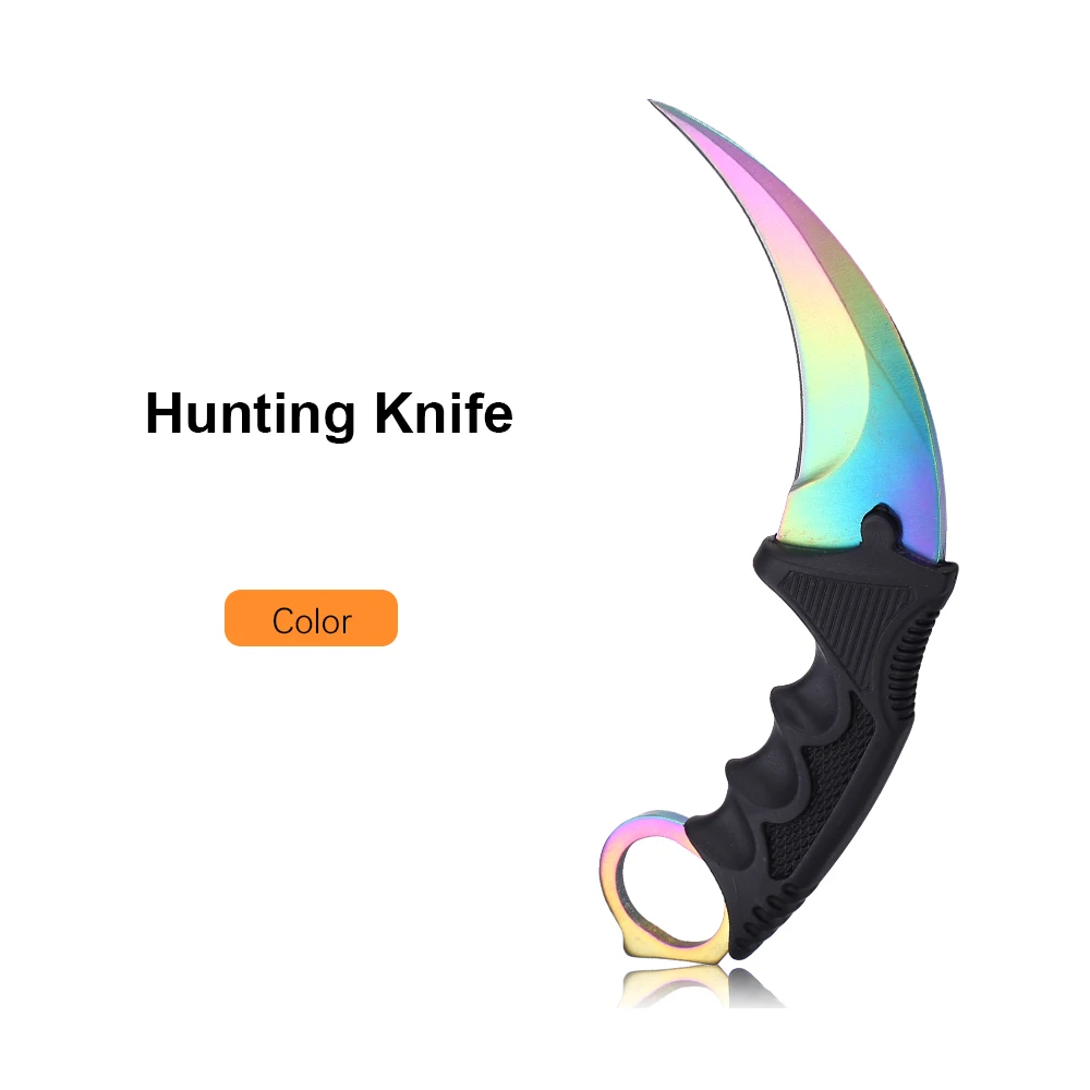 Colorful Karambit JelBo ручные инструменты 1 шт. Karambit нож в стиле игры "Counter-Strike" нож с оболочкой для выживания на открытом воздухе охотничьи Тактические Ножи коготь кемпинг - Цвет: Colorful Karambit