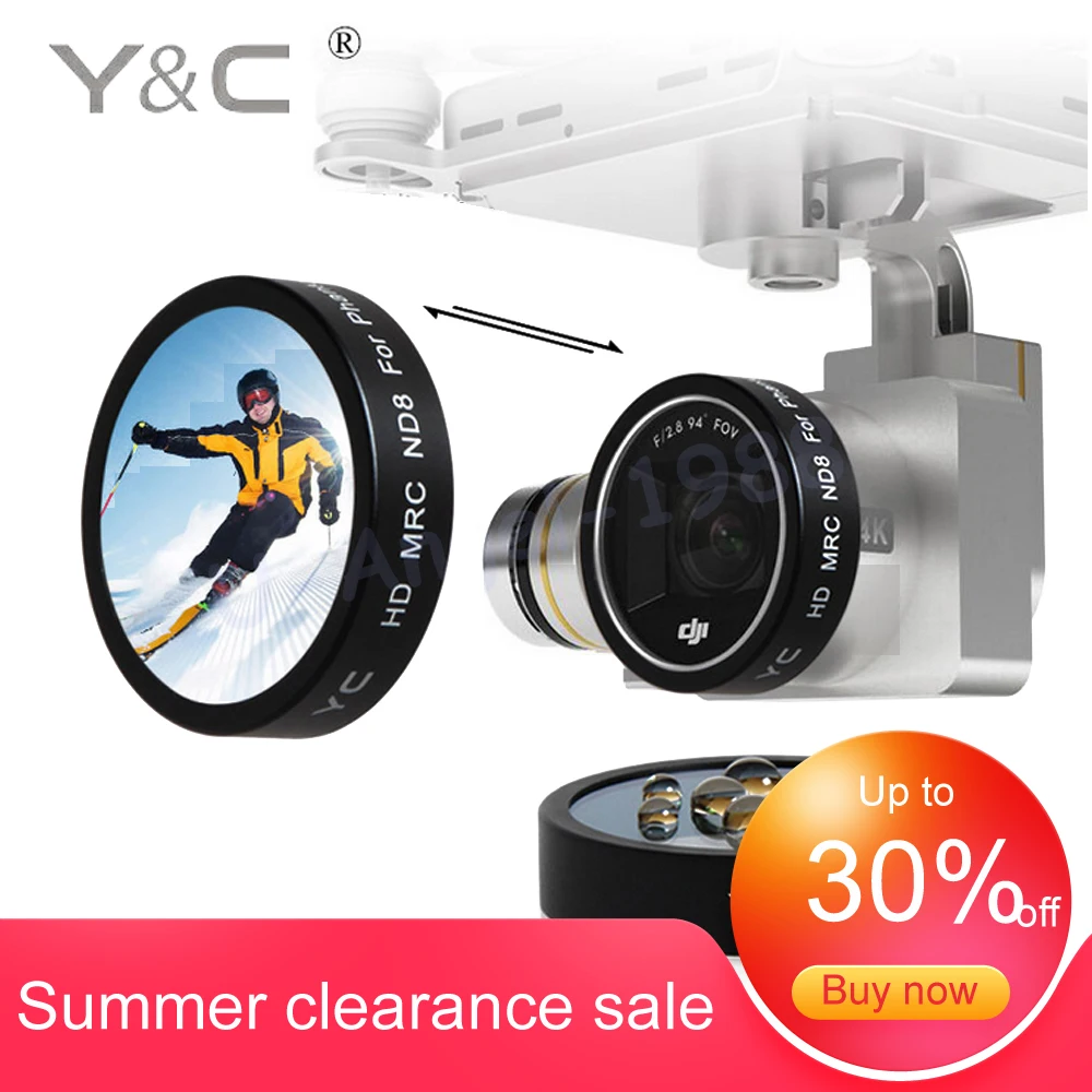 1 шт YC водонепроницаемый HD MRC/ND4/ND8/ND16 фильтр объектива для DJI Phantom 4/3 drone аксессуары |