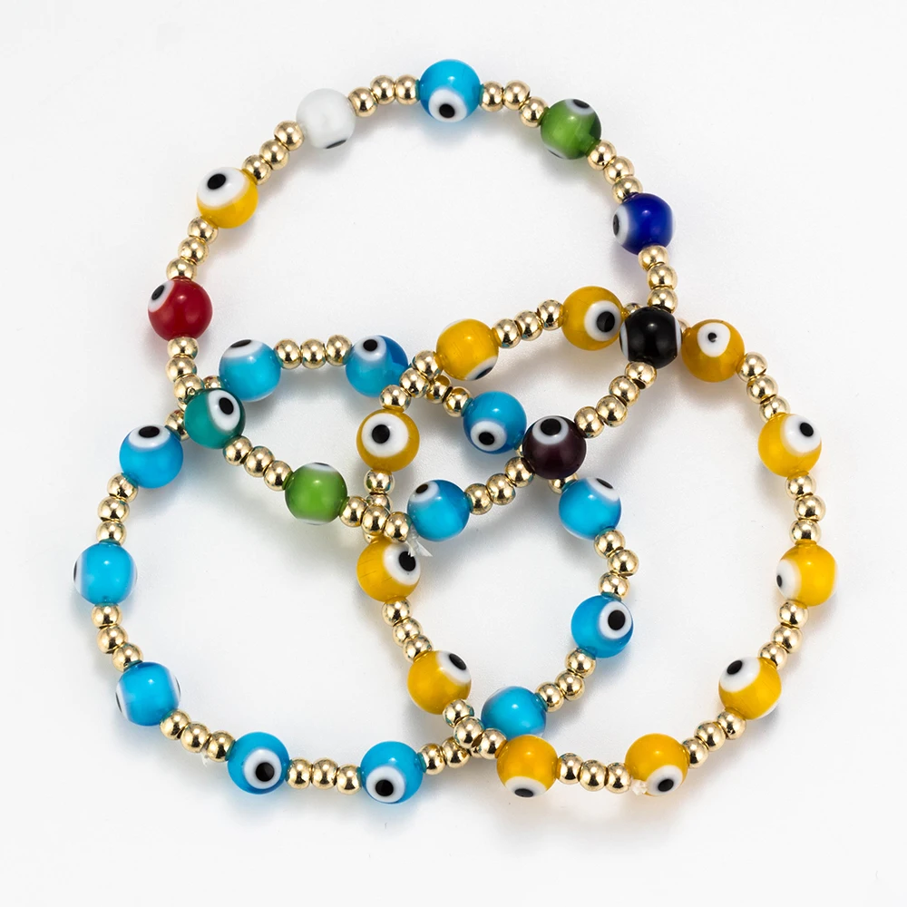 Мода 11 Evil Eye браслет с подвесками для женщин и мужчин счастливые вечерние