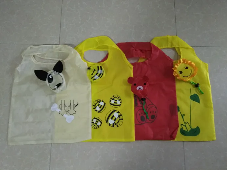 38*58 см мультфильм животных складной Shopping Tote многоразовая эко-сумка собака медведь хозяйственные сумки нейлон полиэстер сумка для хранения