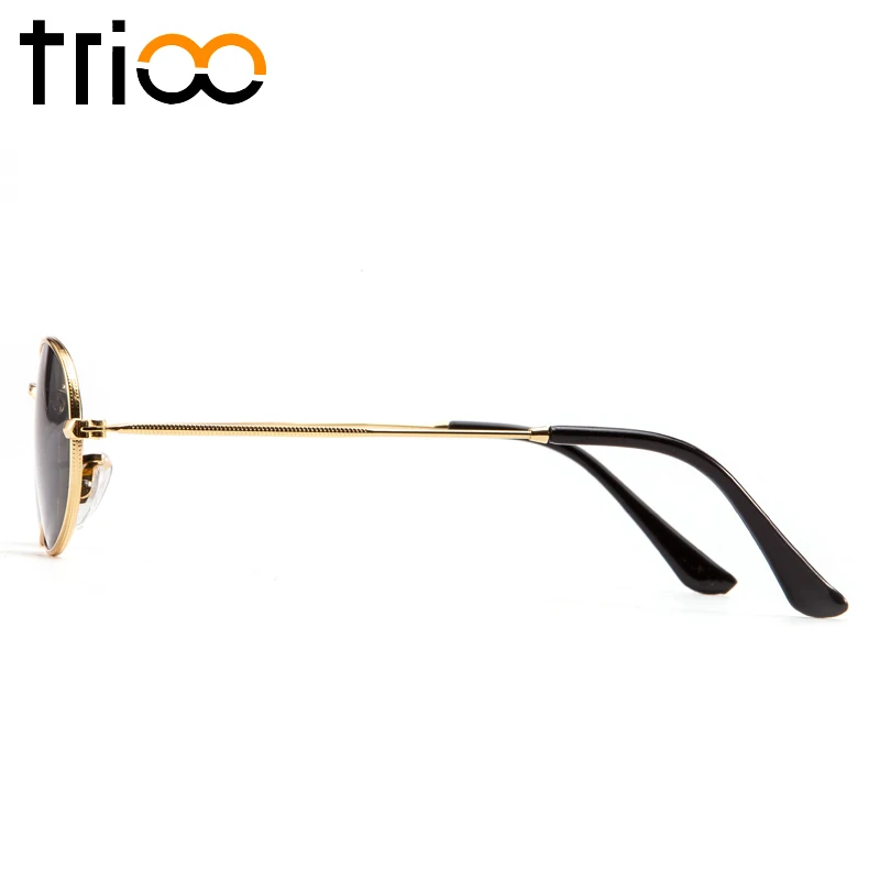 Женские Овальные Солнцезащитные очки TRIOO винтажные маленькие солнцезащитные в
