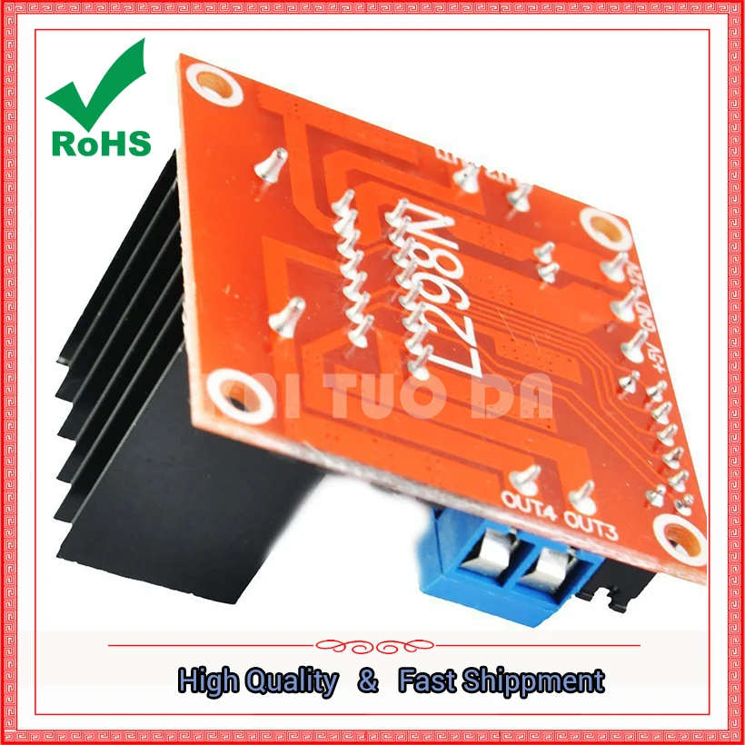 Original chip L298N motor drive plate module DC stepper robot intelligent car board | Электронные компоненты и