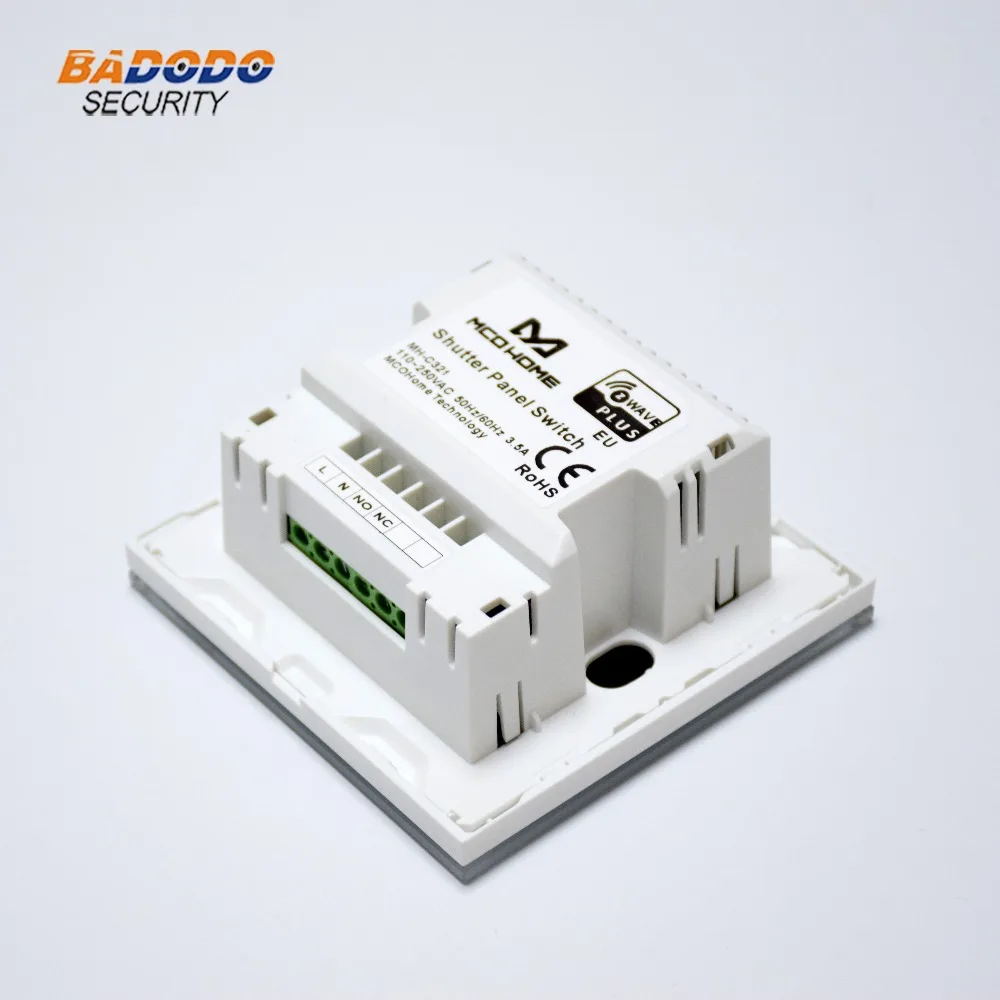 Z WAVE плюс MCO дома Стекло сенсорный затвор C321 для управления жалюзи рольставни