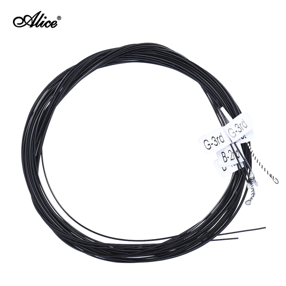 Alice AC136BK H черные нейлоновые классические Струны для гитары 6 шт./компл. (.0285 .044)