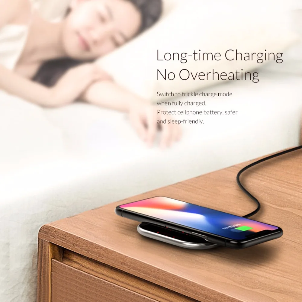 Беспроводное зарядное устройство ORICO 10 Вт для iPhone X/XS Max XR 8 Plus зеркальная