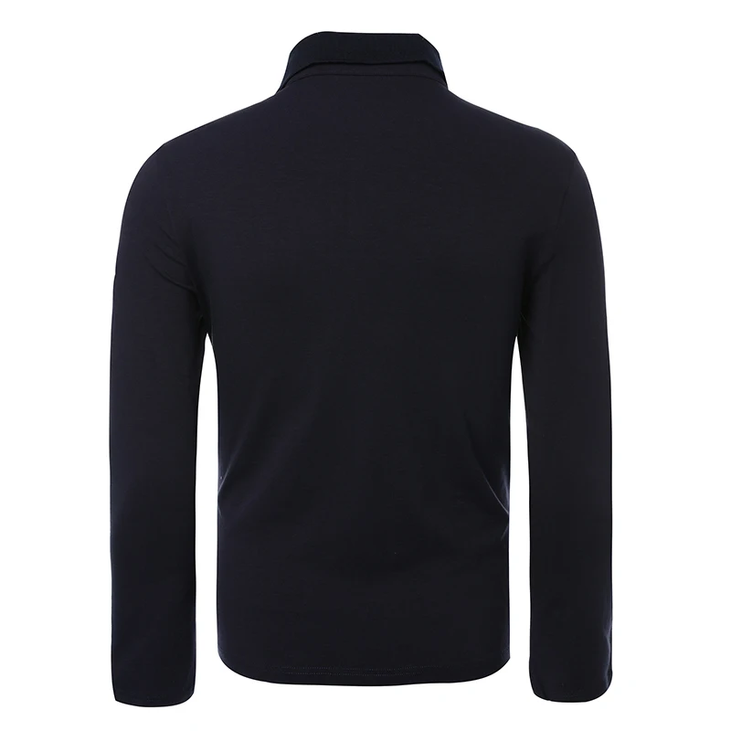 Бренд Для мужчин рубашка поло с длинным рукавом Повседневное Дизайн решетки шить