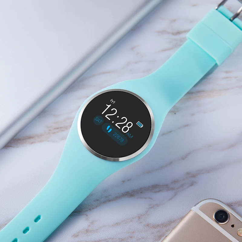 Женские Смарт-часы для фитнеса женщин бега Reloj монитор сердечного ритма Bluetooth