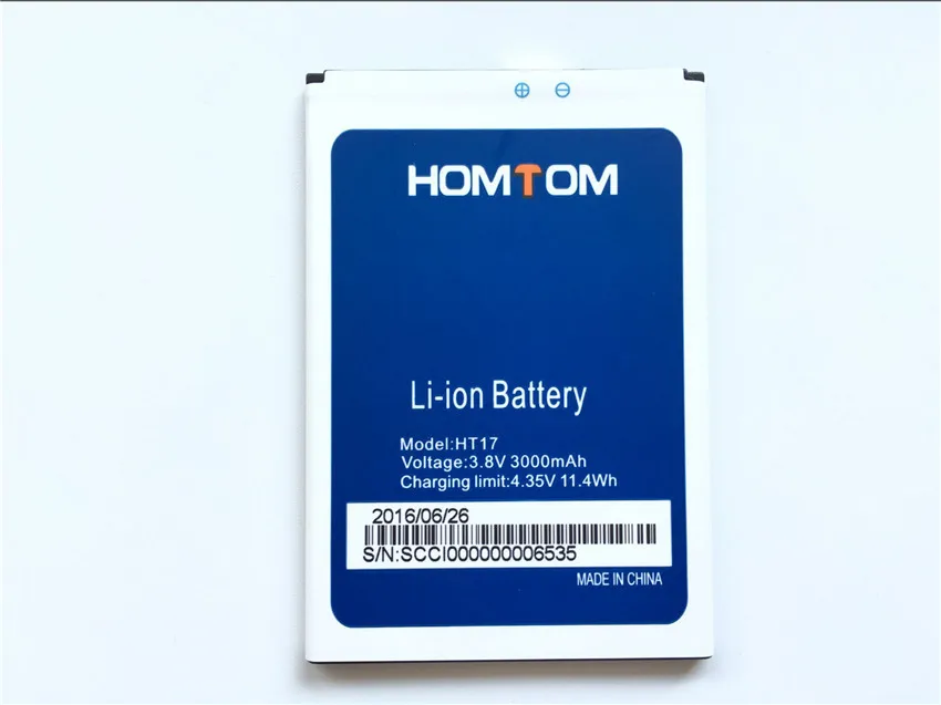 HOMTOM HT17 батарея 100% оригинальные батареи Replecement большая емкость 3000 мАч резервная
