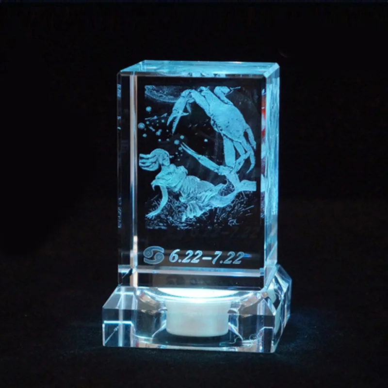 1 шт. Таурус лазерная гравировка Созвездие хрустальный шар миниатюрный 3D