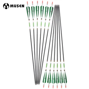 Стрелы из углеродного волокна, 80 см85 см, 500, внешний диаметр 7, 6 мм, id6, 2 мм, перо индейки для охоты, стрельбы из лука