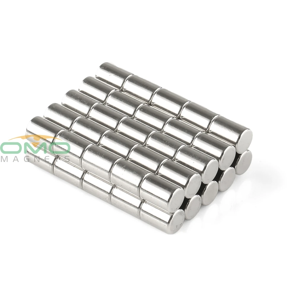 OMO Magnetics 50 шт. N35 диаметр 6 мм x 8 толстый диск редкоземельные неодимовые магниты